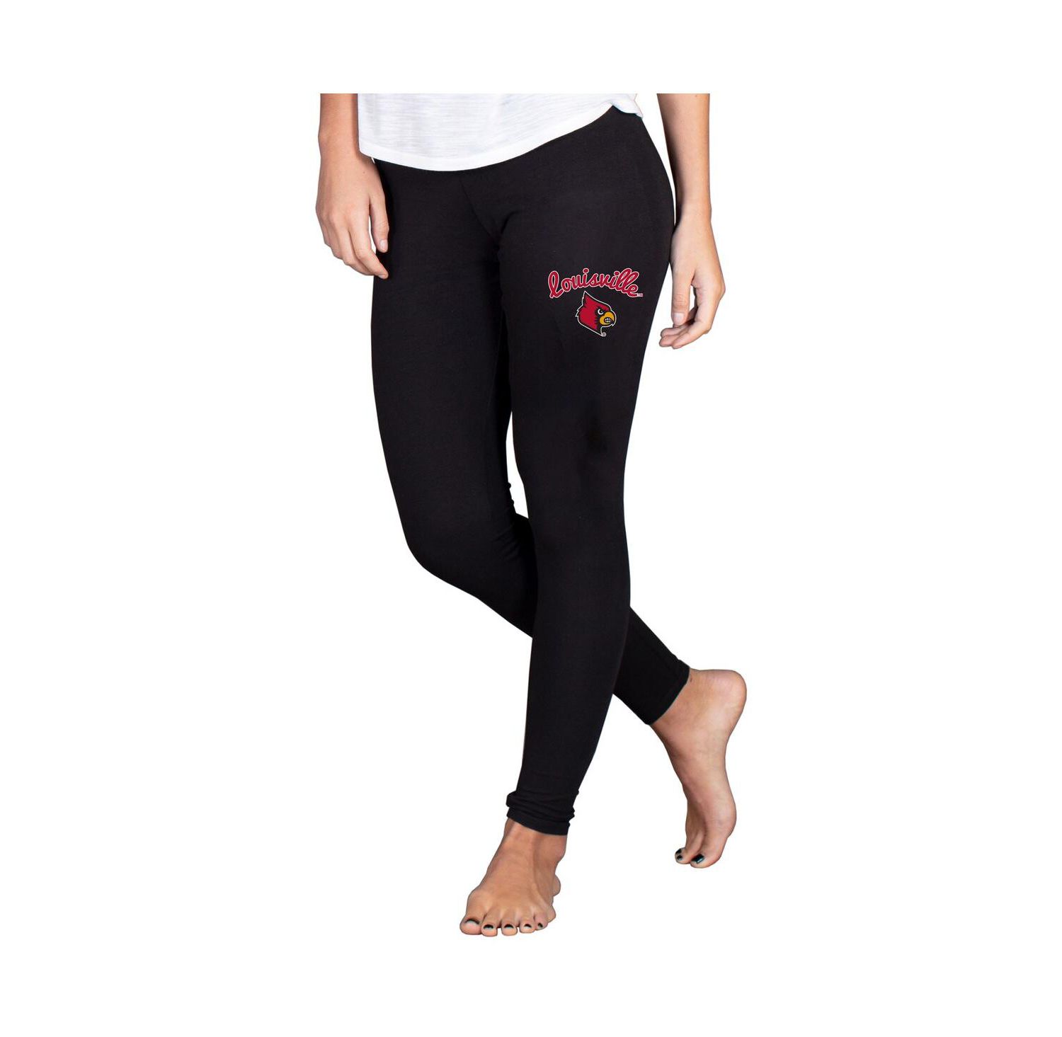 Women's Black Louisville Cardinals Fraction Essential Leggings
