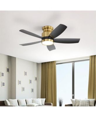 42-inch Modern Golden 5-Blade Ceiling Fan With 6-Speed Adjustable Wind Speed and Light Kit