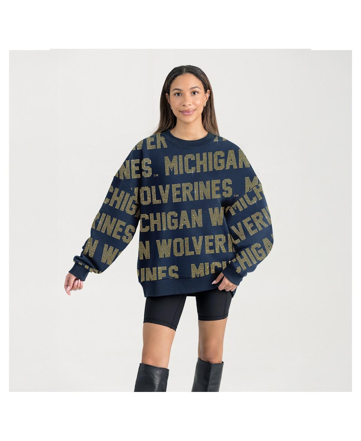 Gameday Couture Women's Navy Michigan Wolverines Hype Era Sweatshirt In Blue