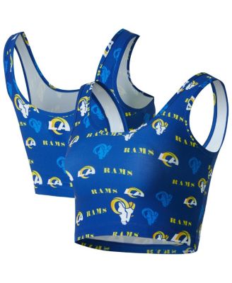 Concepts Sport - Women's Royal Los Angeles Rams Mosaic Allover Print Bralette