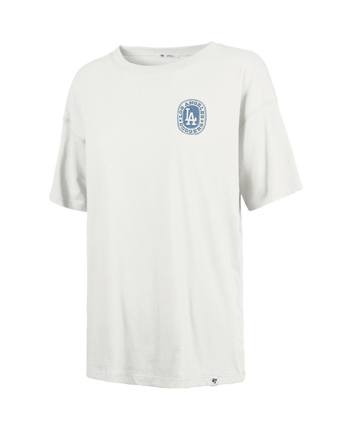47 Brand Women's Natural Los Angeles Dodgers Back Canyon Sadie T-shirt In White