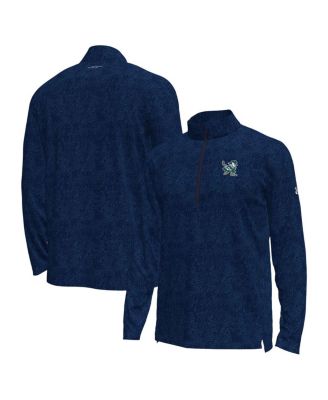 Under Armour - Men's Navy Notre Dame Fighting Irish Hockey Leprechaun Tech Quarter-Zip Top