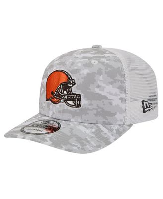 Men's Gray Cleveland Browns Salute to Service Fan Pack 9SEVENTY Trucker Adjustable Hat