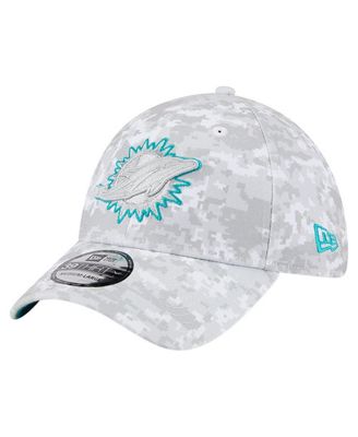 Men's White Miami Dolphins 2025 Salute to Service Digital Camo Fan Pack 39THIRTY Flex Hat
