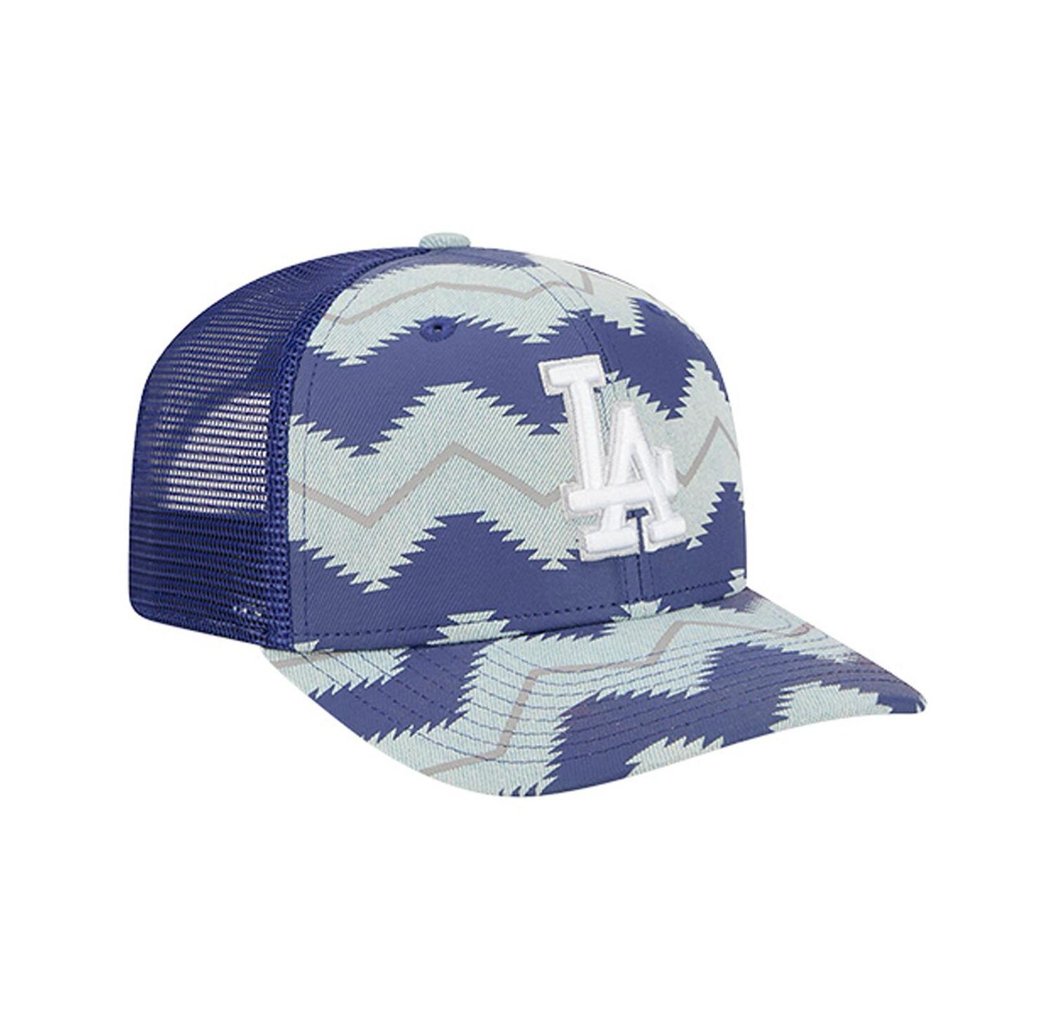 Men's Denim/Royal Los Angeles Dodgers Aztec Denim 9SEVENTY Adjustable Hat