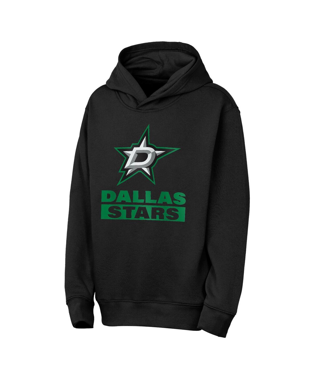 Outerstuff Big Boys And Girls Black Dallas Stars Back To Basics Hoodie In Black