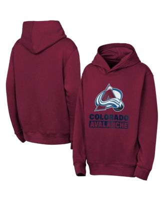 Outerstuff - Big Boys and Girls Burgundy Colorado Avalanche Back to Basics Hoodie