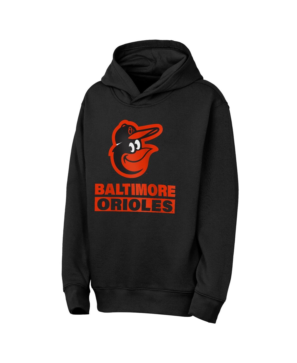 Outerstuff Big Boys and Girls Black Baltimore Orioles Back to Basics Hoodie