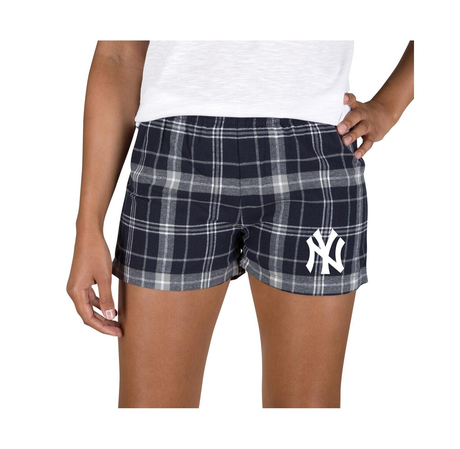 Women's Navy/Gray New York Yankees Ultimate Flannel Shorts