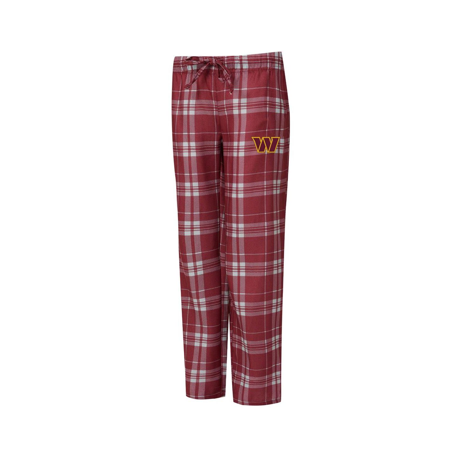 Женские пижамы Concepts Sport Women's 2-Piece Heather Gray/Burgundy Washington Commanders Regulate Plaid Tank Top and Pants Sleep Set — фото 2