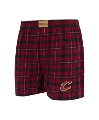 Men's Wine/Black Cleveland Cavaliers Hawthorn Flannel Boxer