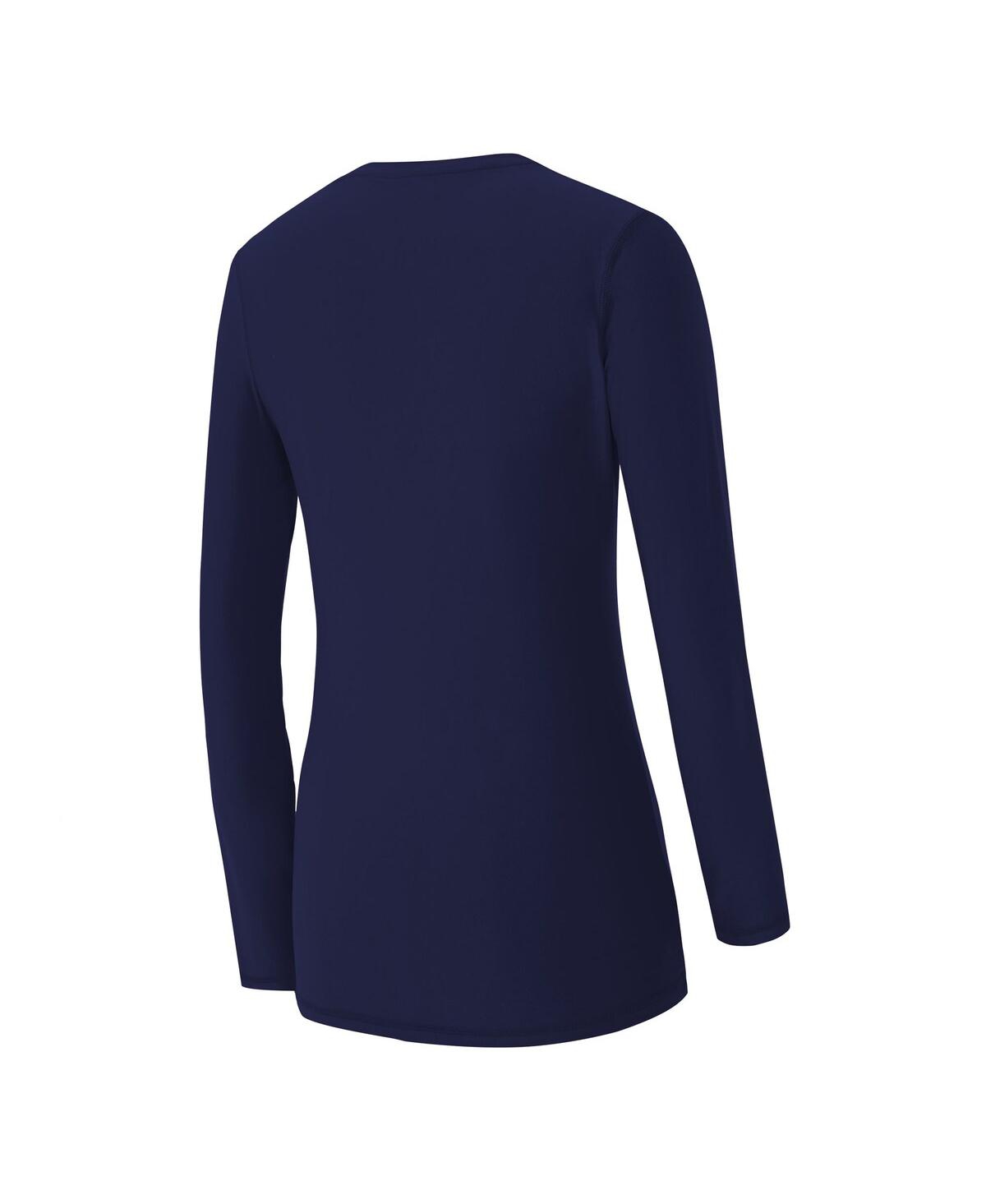 Concepts Sport Women's 2-Piece Navy Denver Broncos Chestnut Long Sleeve T-Shirt and Pant Sleep Set