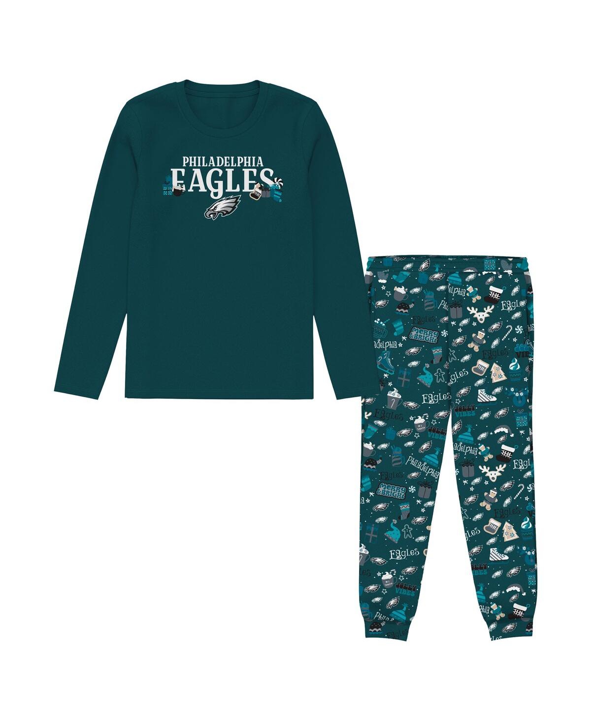 Outerstuff Toddler Midnight Green Philadelphia Eagles Chestnut Holiday Sleep Set