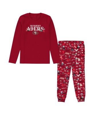Outerstuff - Preschool Scarlet San Francisco 49ers Chestnut Holiday Sleep Set