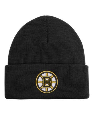 Outerstuff - Big Boys and Girls Black Boston Bruins 2.0 Essential Cuffed Knit Hat