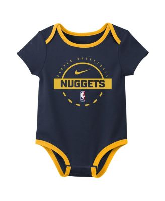 Baby Boys and Girls 3-Piece Denver Nuggets Two-Piece Bodysuit Set