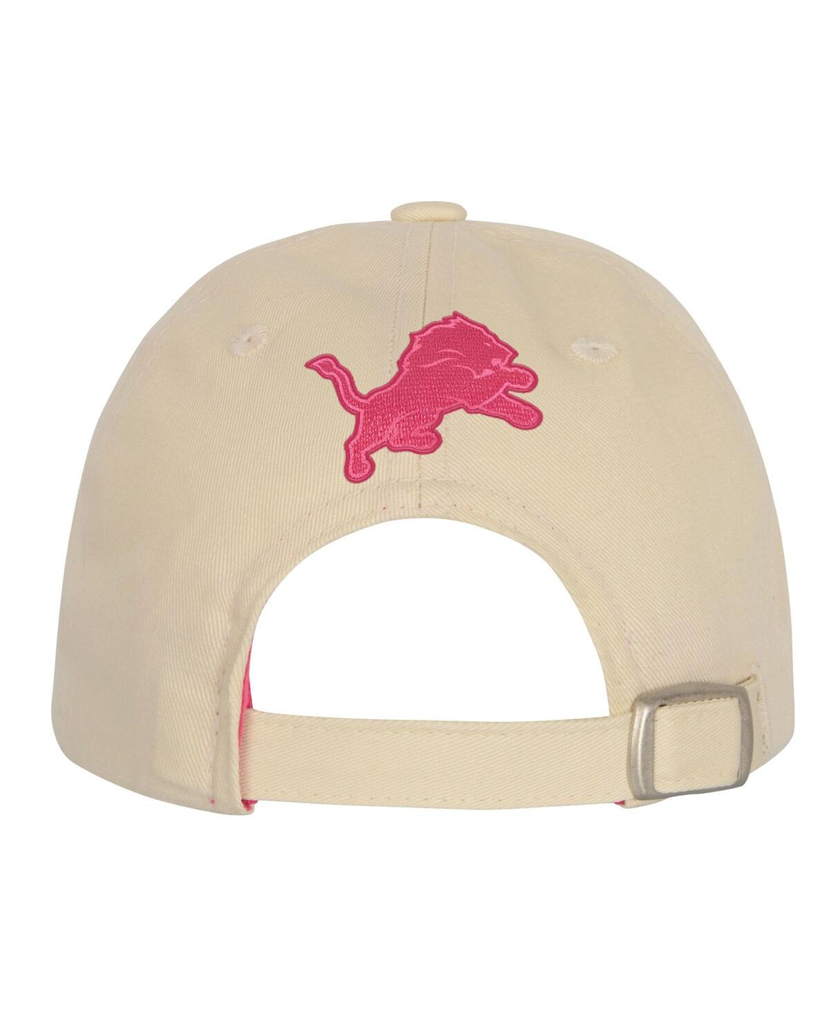 Outerstuff Big Girls Cream Detroit Lions Blitz Adjustable Hat In Neutral