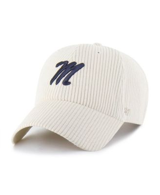 '47 Brand - Men's and Women's Cream Ole Miss Rebels Luminance Mellow Clean Up Adjustable Hat