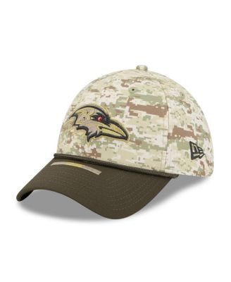 Men's Camo Baltimore Ravens 2025 Salute to Service 39THIRTY Flex Hat