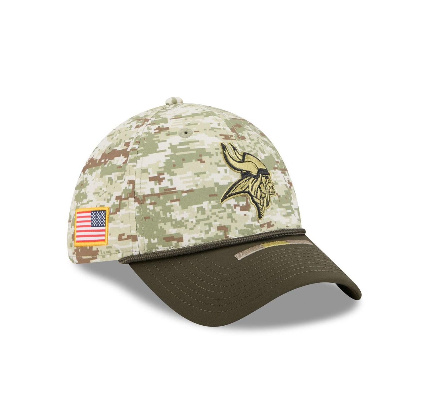 Men's Camo Minnesota Vikings 2025 Salute to Service 39THIRTY Flex Hat