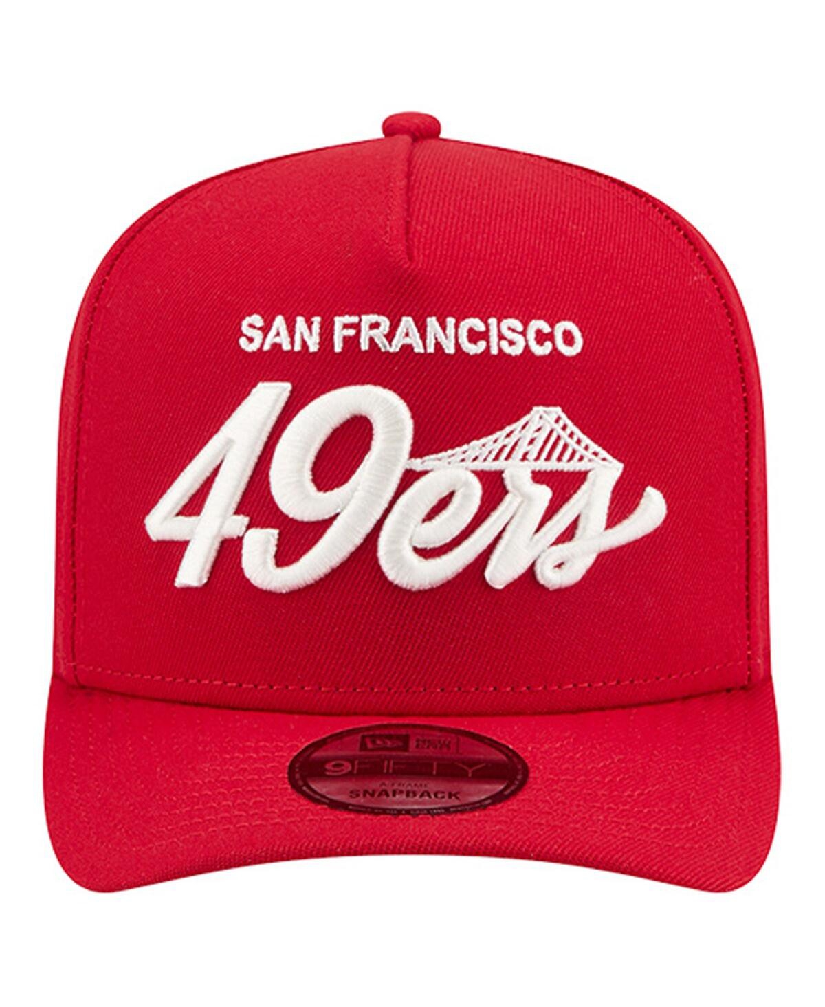 New Era Men's Scarlet San Francisco 49ers Local Play A-Frame 9FIFTY Snapback Hat