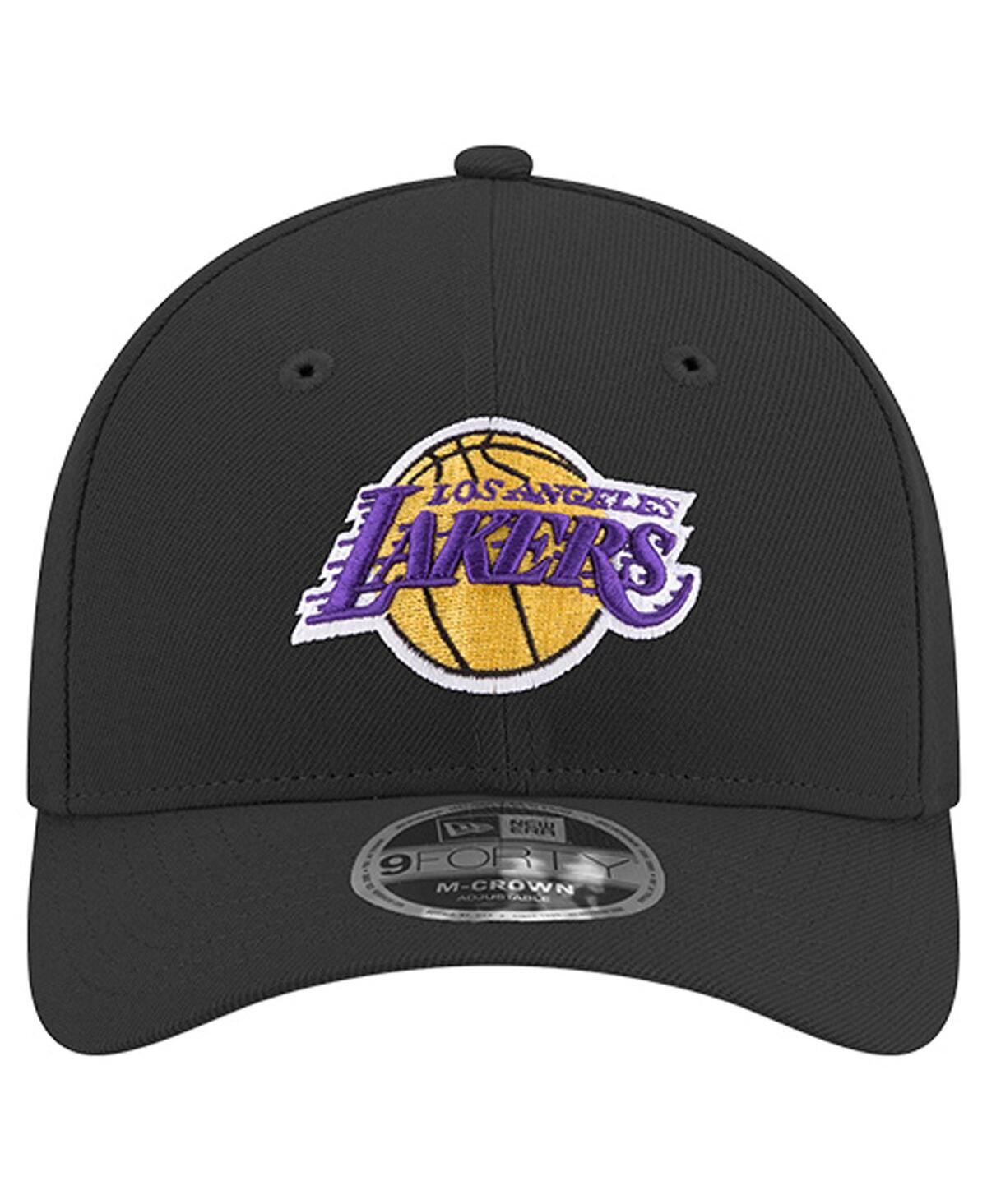 New Era Men's Black Los Angeles Lakers 9FORTY Stock M-Crown Adjustable Hat
