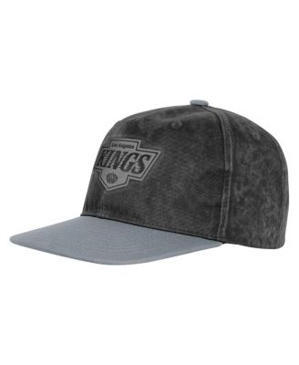 Outerstuff - Big Boys and Girls Black/Silver Los Angeles Kings True Retro Deadstock Adjustable Hat