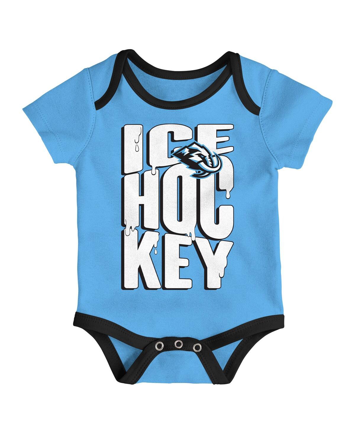 Outerstuff Baby Boys And Girls 3-piece Utah Mammoth Triple Header Bodysuit Set In Multi