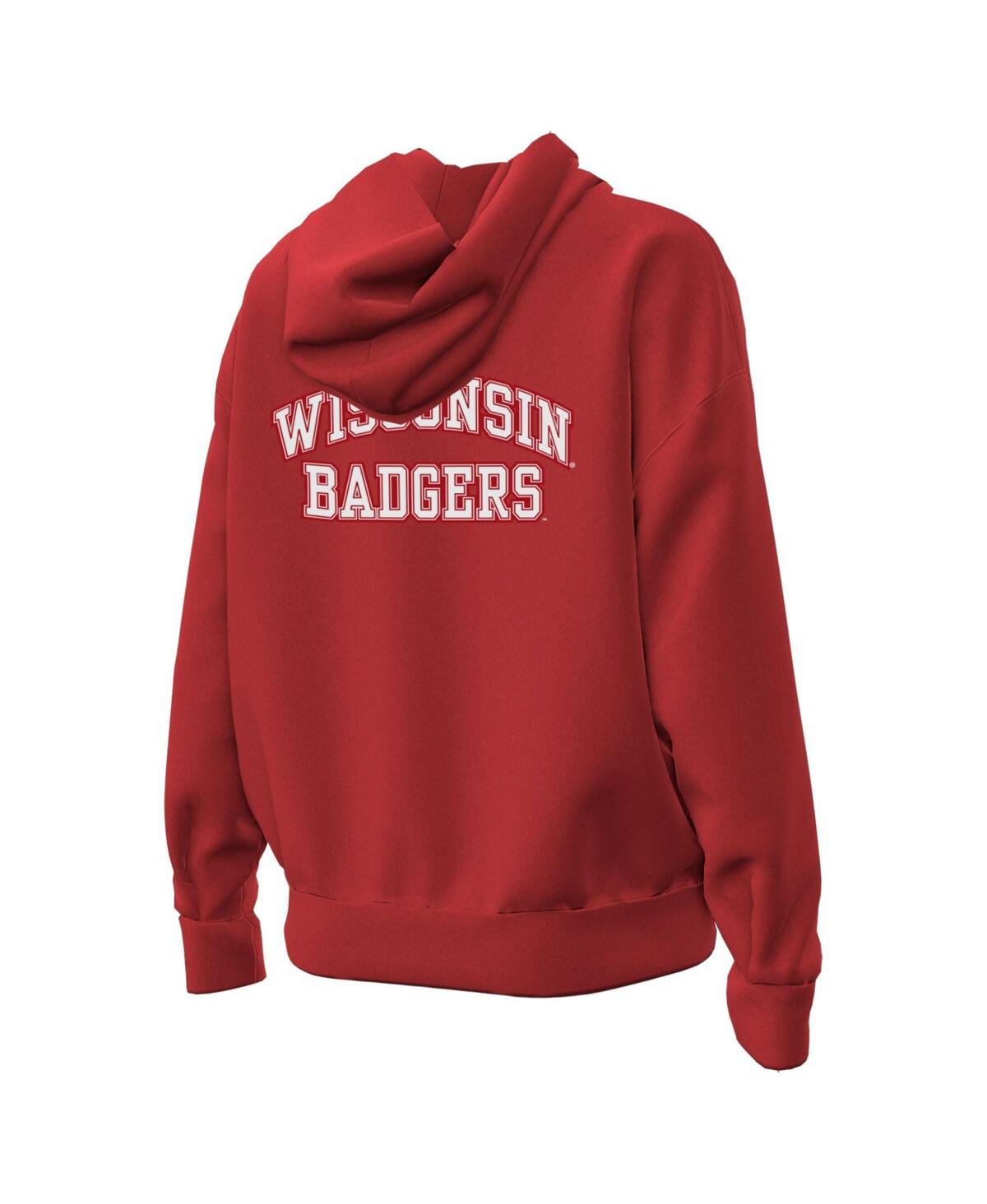 Under Armour Women's Red Wisconsin Badgers Throwback Hoodie In Red