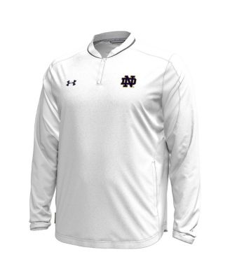Men's White Notre Dame Fighting Irish Motivate Long Sleeve Quarter-Zip Jacket