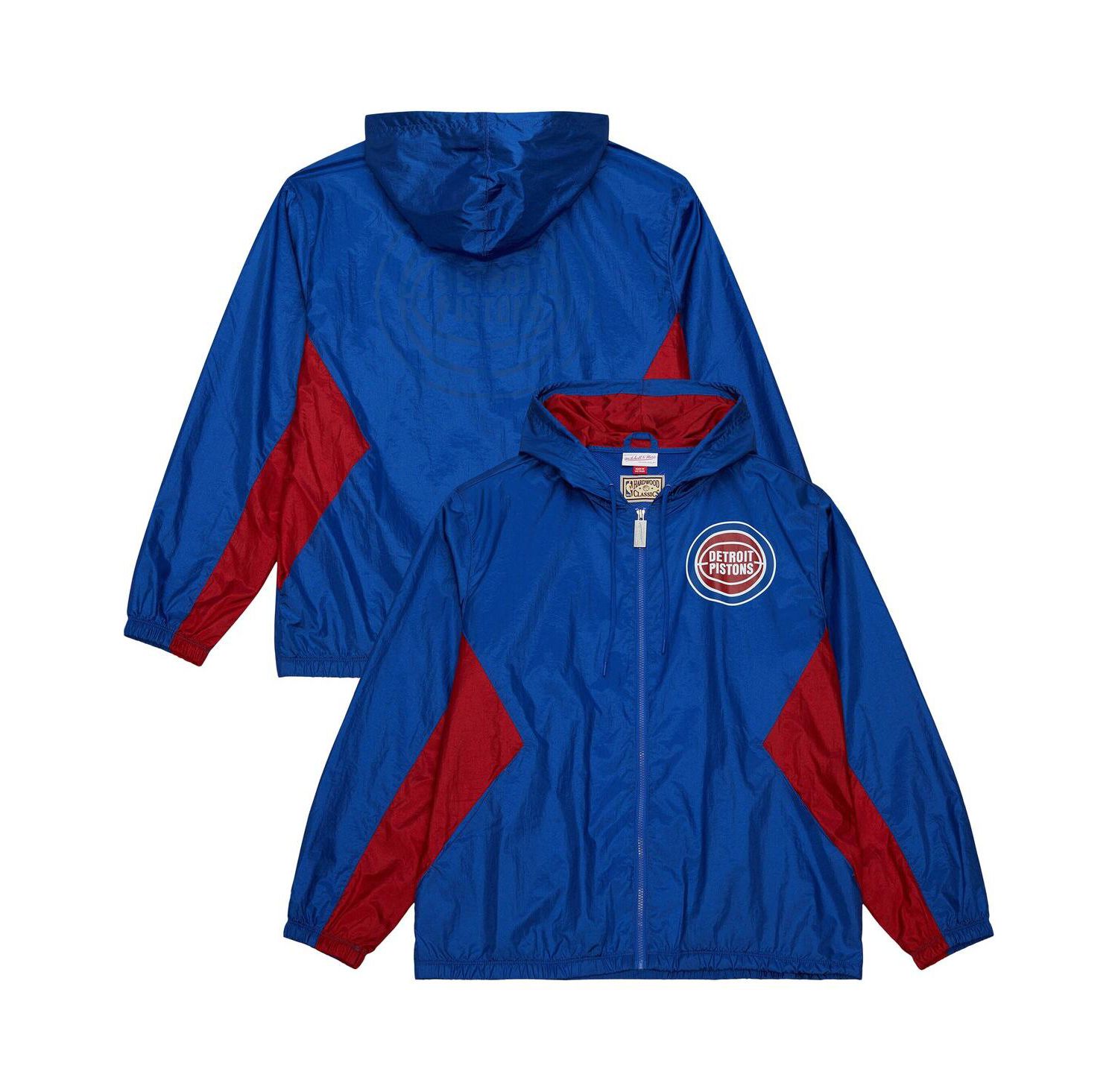 Men's Blue Detroit Pistons Playmaker Full-Zip Hooded Windbreaker Jacket