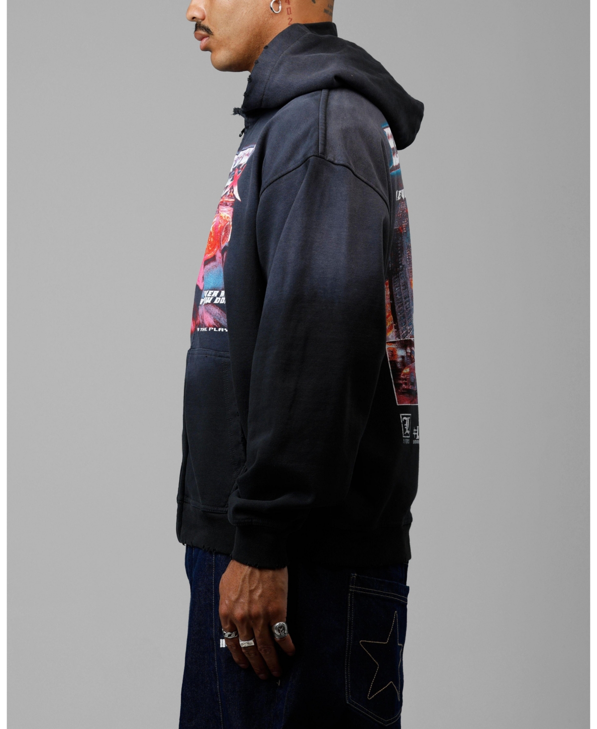Loiter Men's Speed Vintage Zip Hoodie