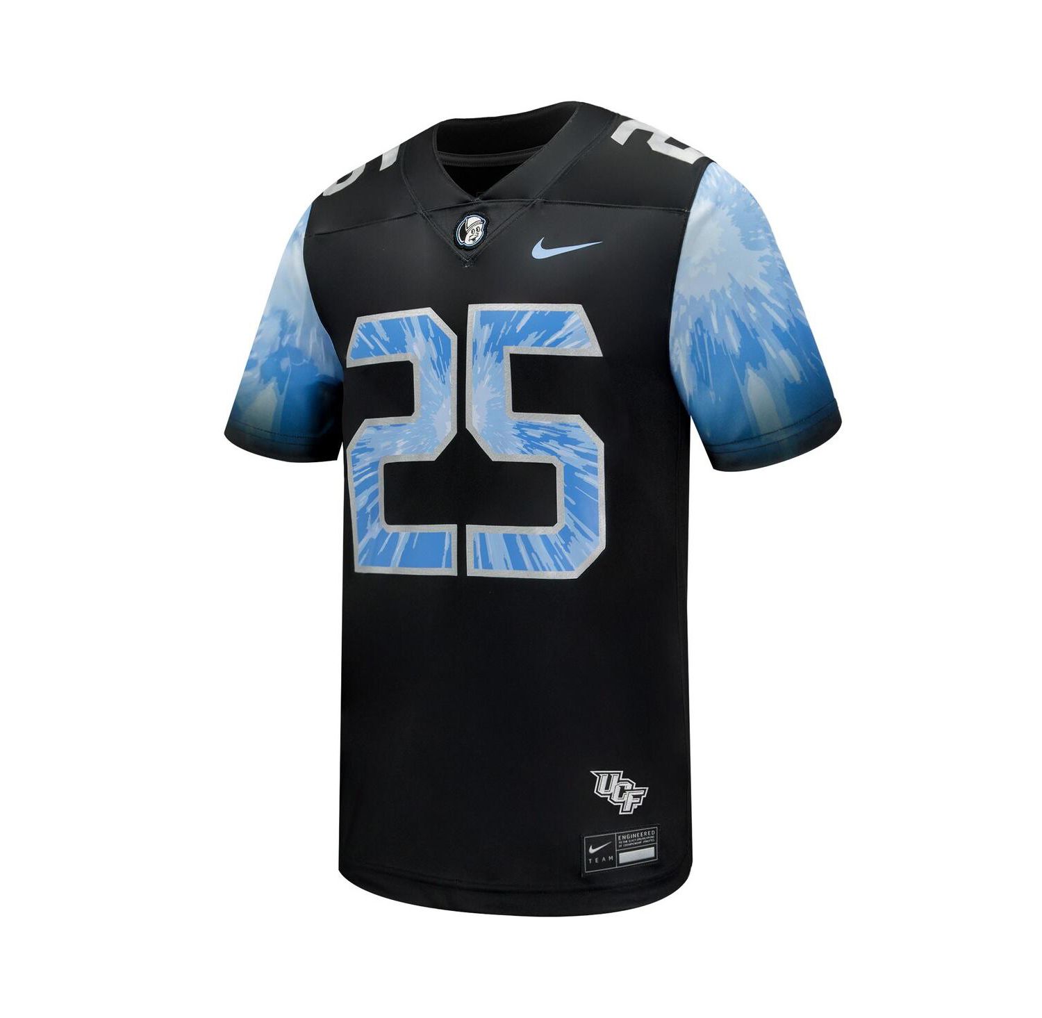 Men's 25 Black UCF Knights 2025 Space Game Football Game Jersey