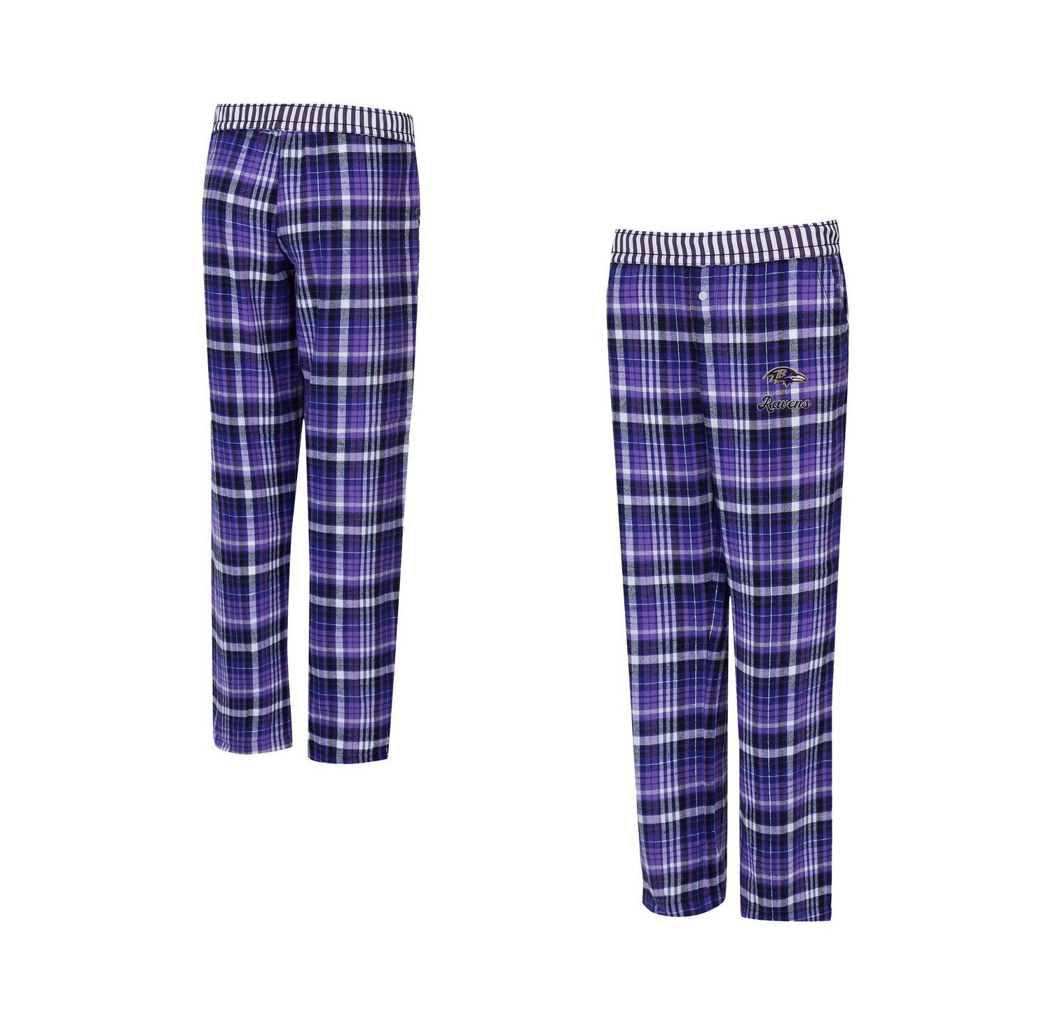 Women's Purple Baltimore Ravens Laney Plaid Tri-Blend Pants