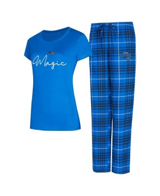 Concepts Sport - Women's Blue/Black Orlando Magic Vector Top Flannel Pants Sleep Set