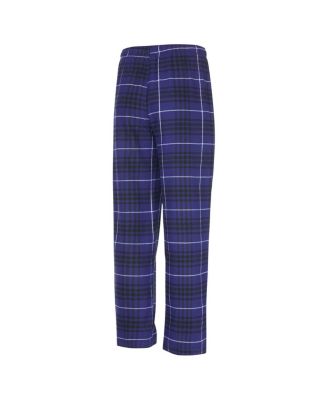 Men's 2-Piece Purple/Black Charlotte Hornets Vector Top and Flannel Pants Sleep Set