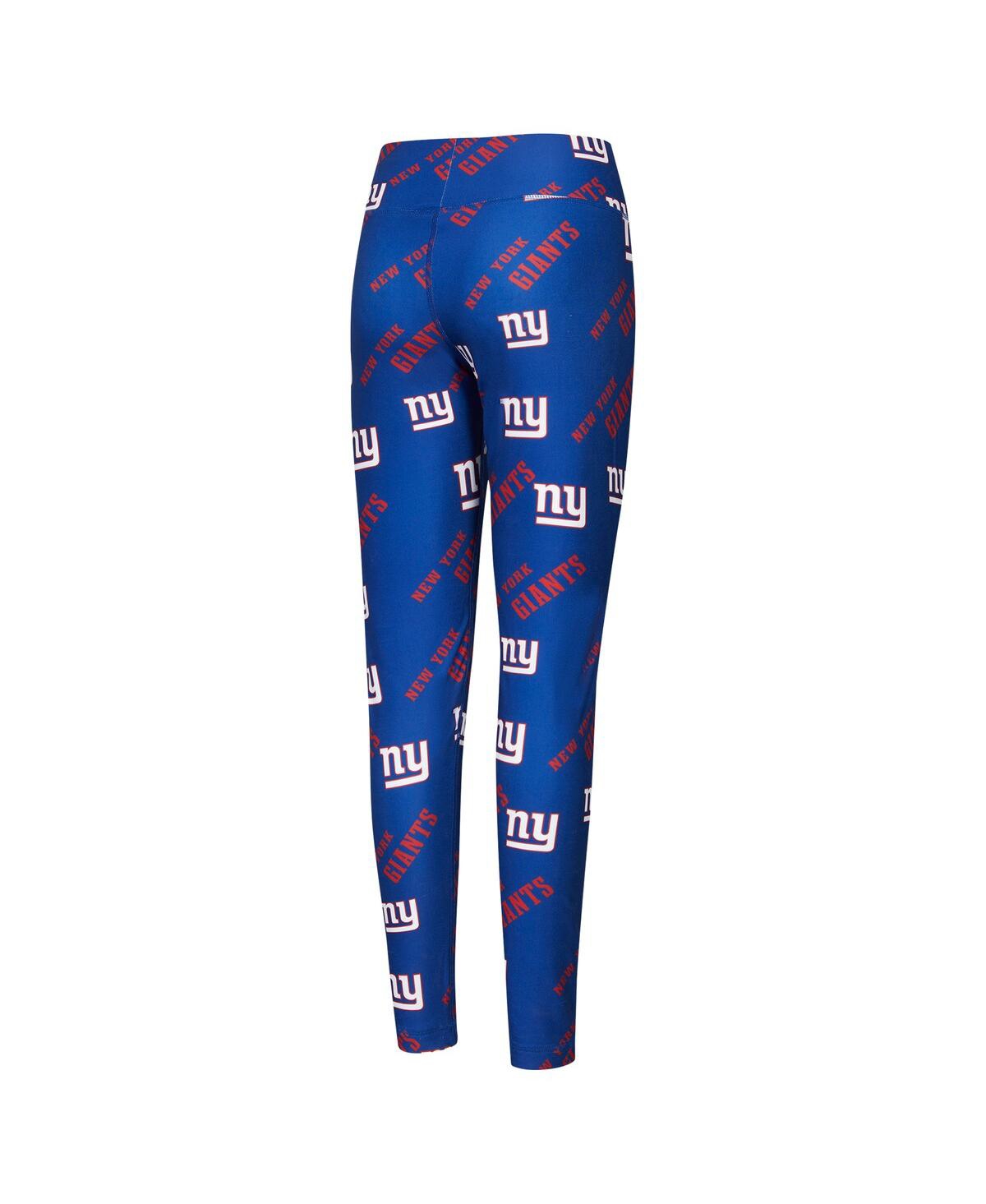 Concepts Sport Women's Royal New York Giants Breakthrough Allover Print Knit Sleep Leggings In Blue