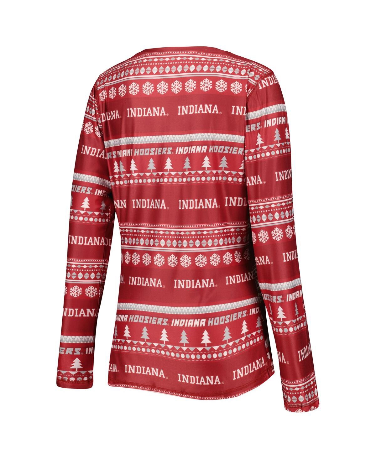 Concepts Sport Women's 2-piece Garnet Florida State Seminoles Holiday Long Sleeve Top And Pants Sleep Set In Red