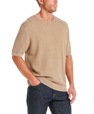 Men's Short-Sleeve Brick Crewneck Sweater