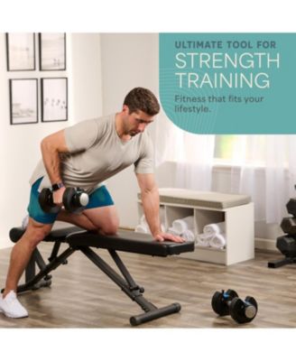 Adjustable Dumbbells Set with Rack - Compact 5-in-1 Hand Weights for Home Gym, Quick Adjust, Secure Grip