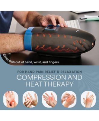 Hand Massager - for Arthritis and Carpal Tunnel Relief - Hand, Wrist and Fiinger Massager with Heat and Compression - Arthiritis Pain Relief for Hands