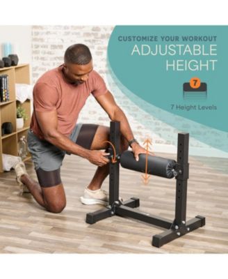 Durable Bulgarian Split Squat Stand – Lightweight, Stable, 7 Adjustable Heights & Comfortable Padding