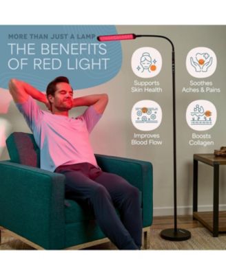 2-in-1 Red Light Therapy & Reading Floor Lamp – 216 LED with Red, Near Infrared & White Light Modes for Skin Health, Pain Relief & Relaxation