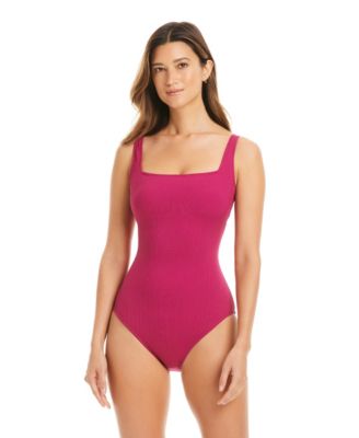 Bleu by Rod Beattie - Women's Walk The Line Square Neck Swimsuit