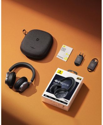 Inspire XH1 Wireless Headphones Bundle with 10,000mAh Power Bank, Adaptive Noise Cancelling, Hi-Res Over-Ear