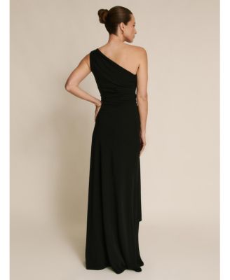Women's One Shoulder Drape Stretch Bridesmaid Dress