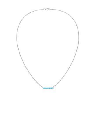 Lab-Grown Sapphire (5/8 ct. t.w.) Necklace in Sterling Silver (also in Multi-Stone)