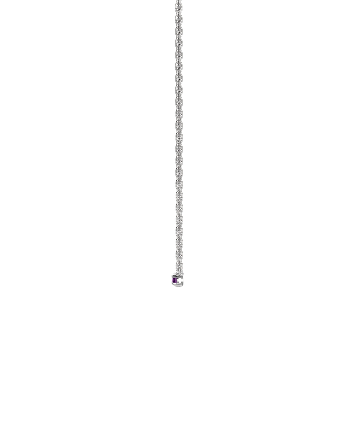 Macy's Lab-grown Sapphire (5/8 Ct. T.w.) Necklace In Sterling Silver (also In Multi-stone) In Metallic