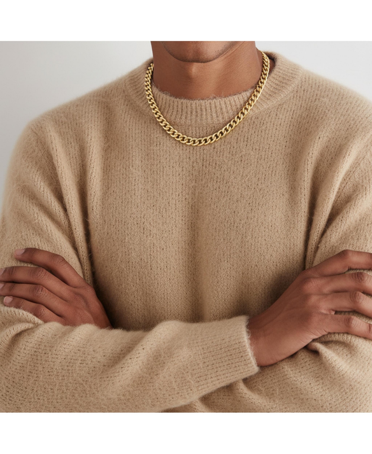 18K Gold Plated Chunky Cuban Chain - Lisa Necklace 17" For Women