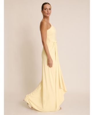 Women's One Shoulder Drape Stretch Bridesmaid Dress